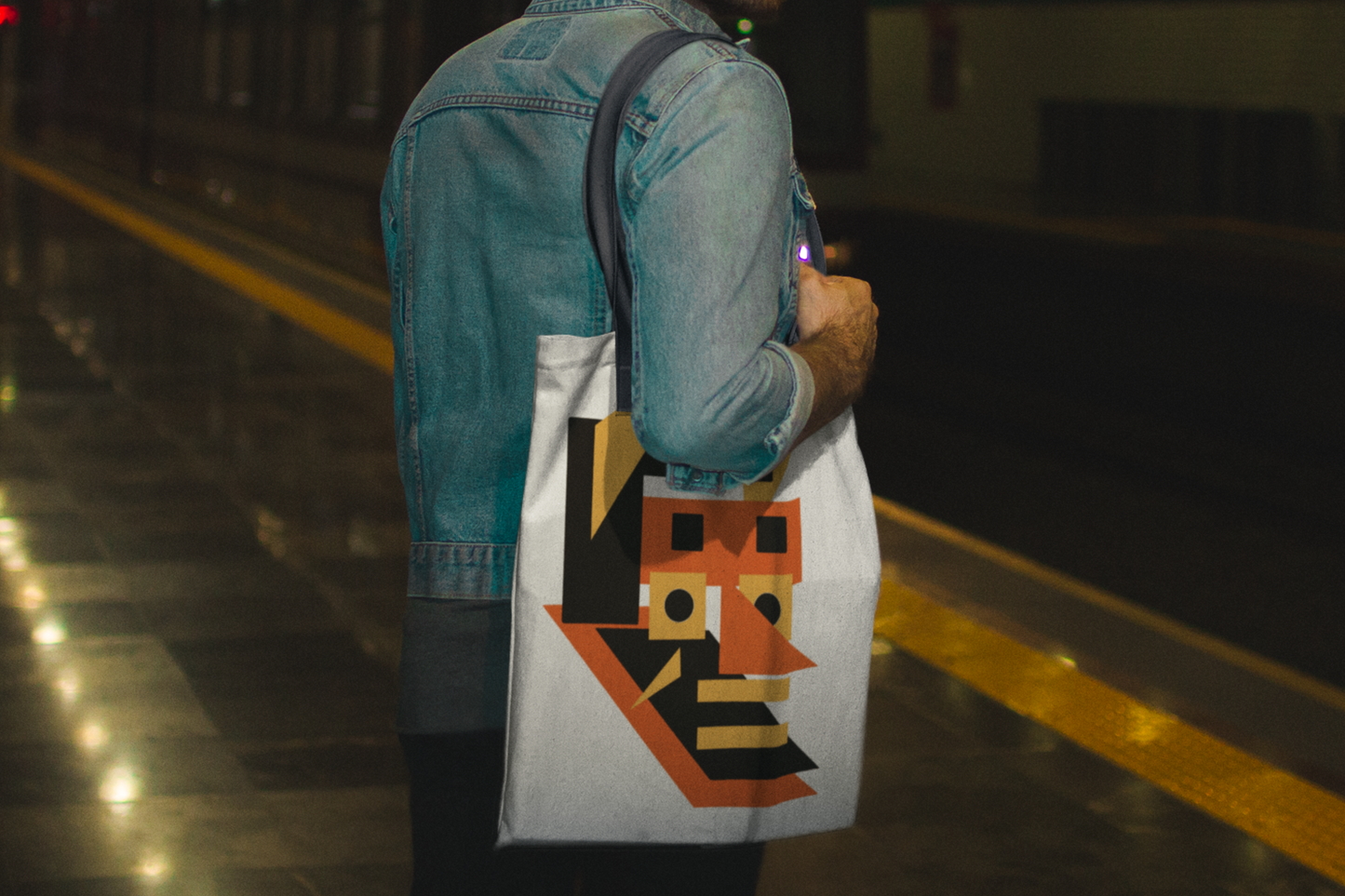 Abstract Hannya Tote Bag