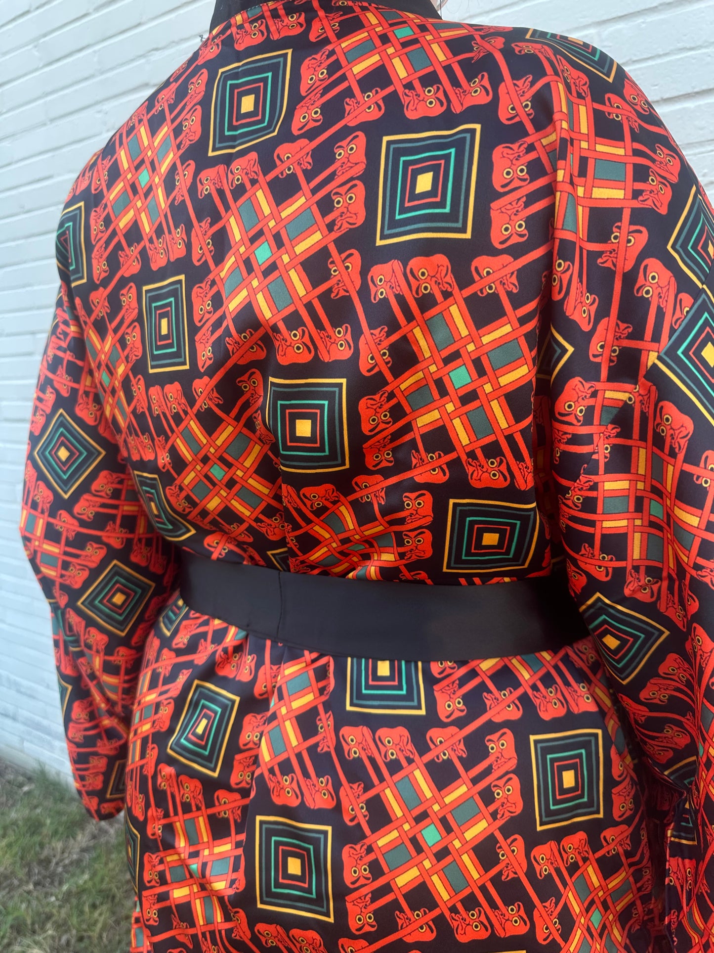 Tengu Pattern  Kimono