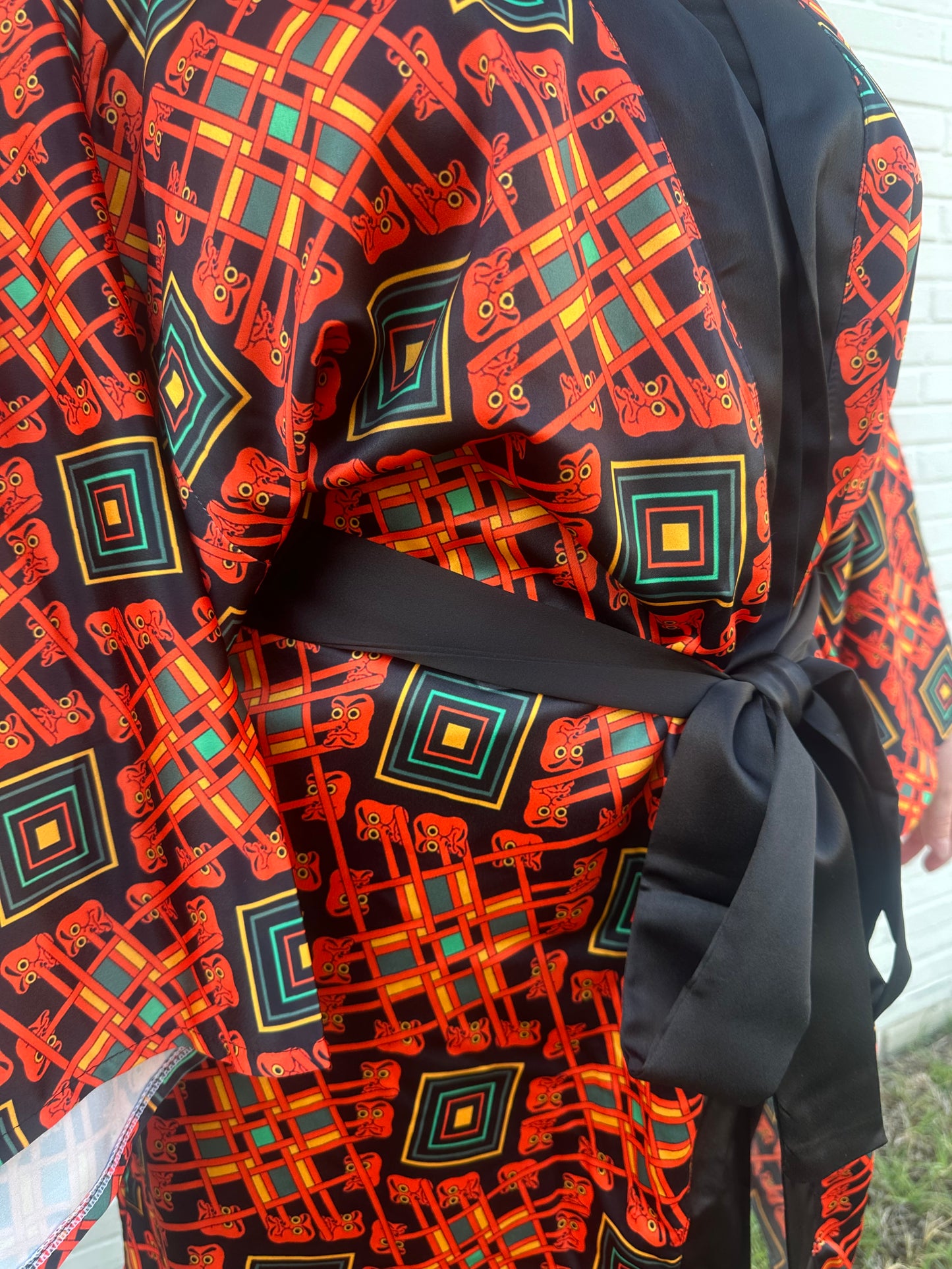 Tengu Pattern  Kimono