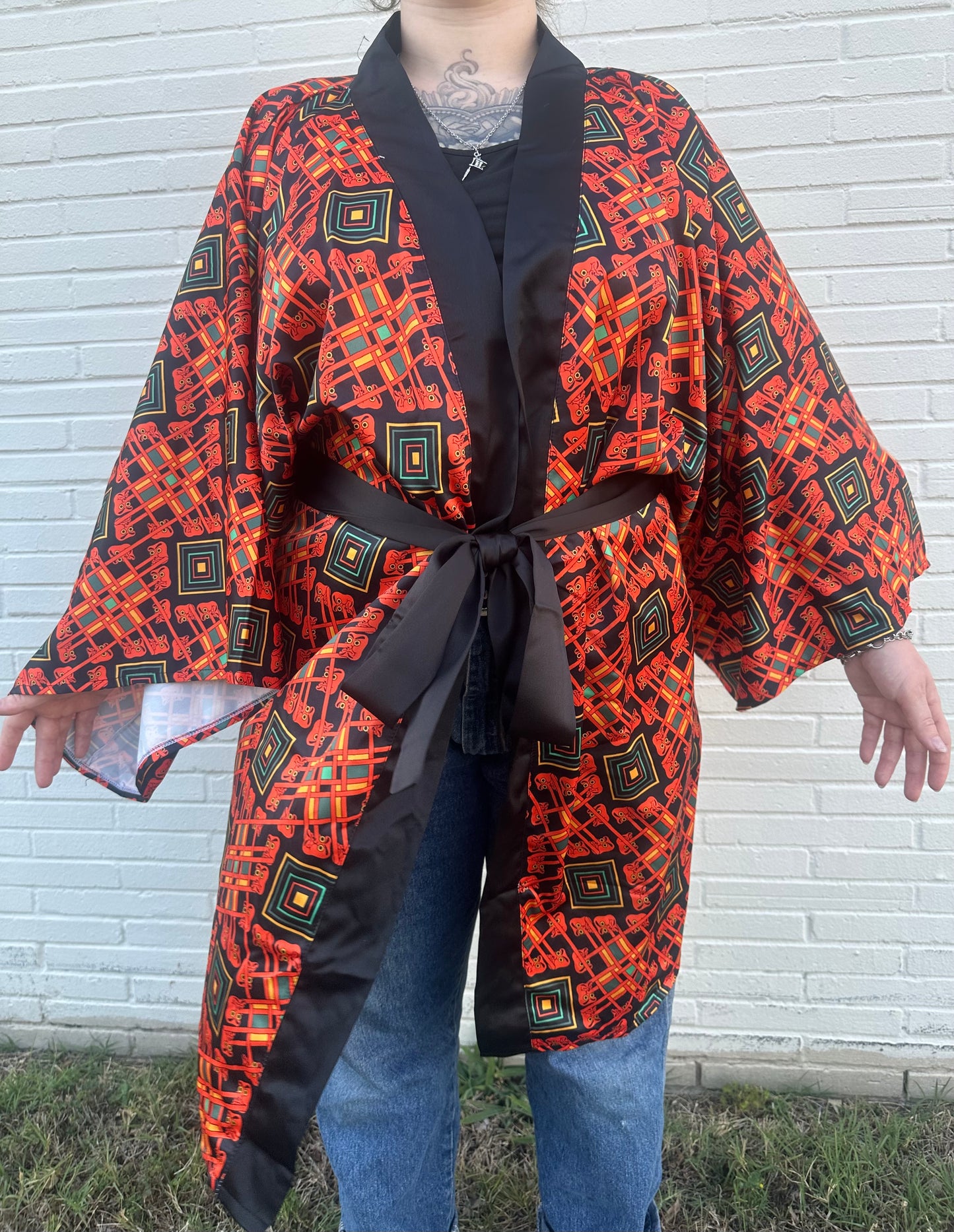 Tengu Pattern  Kimono