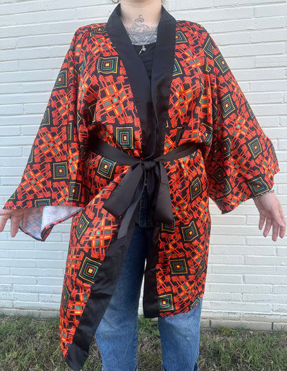 Tengu Pattern  Kimono