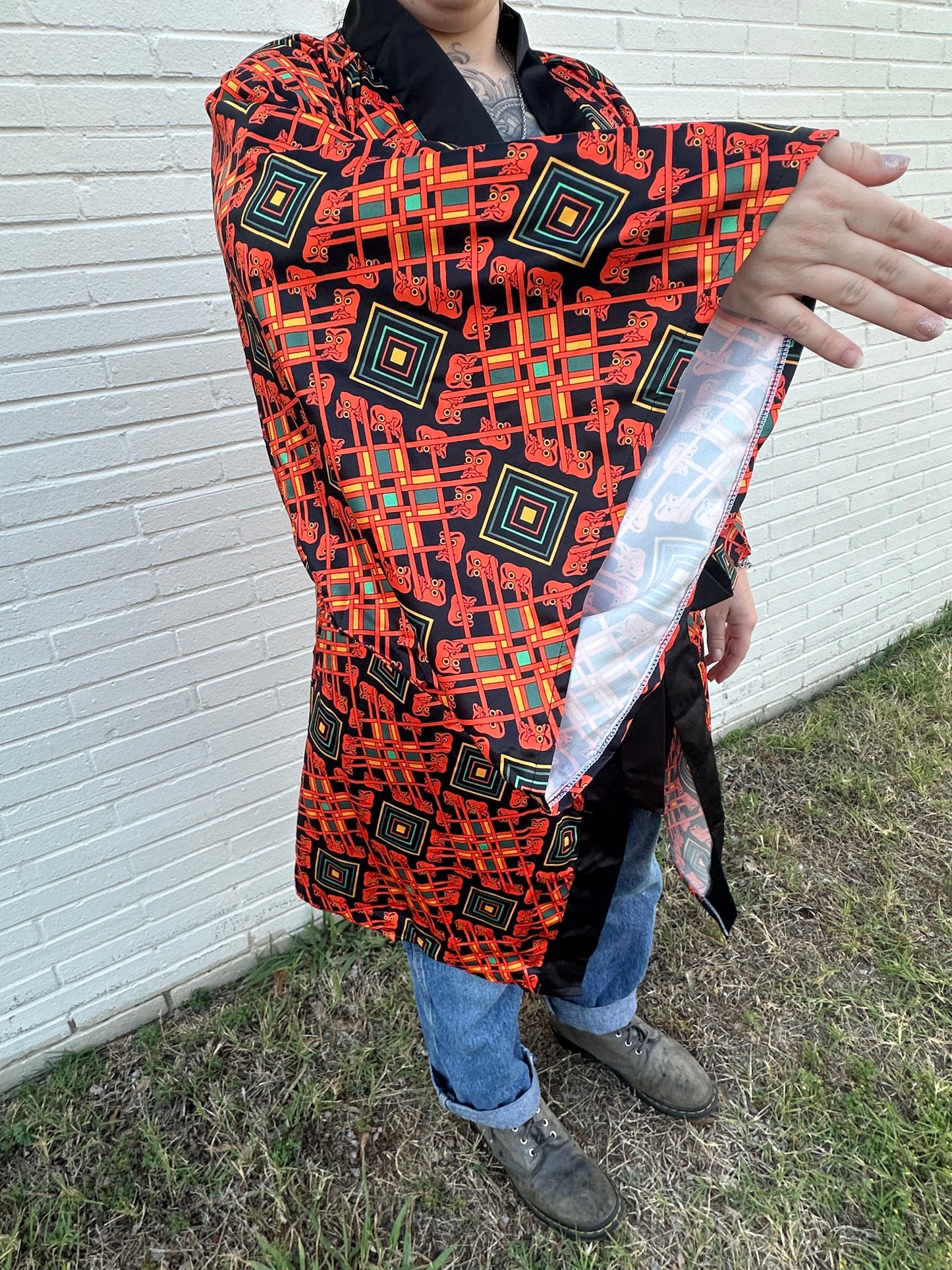 Tengu Pattern  Kimono