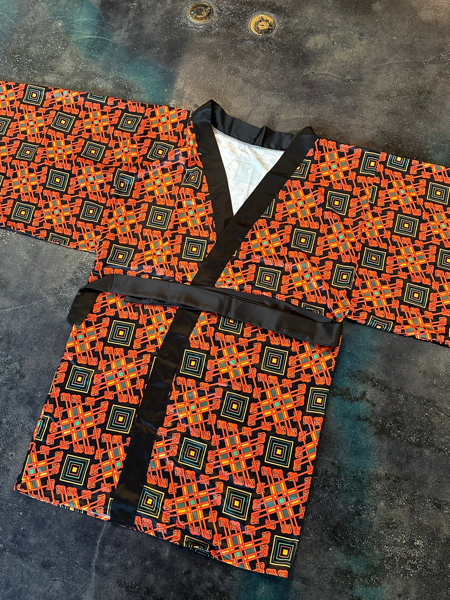 Tengu Pattern  Kimono