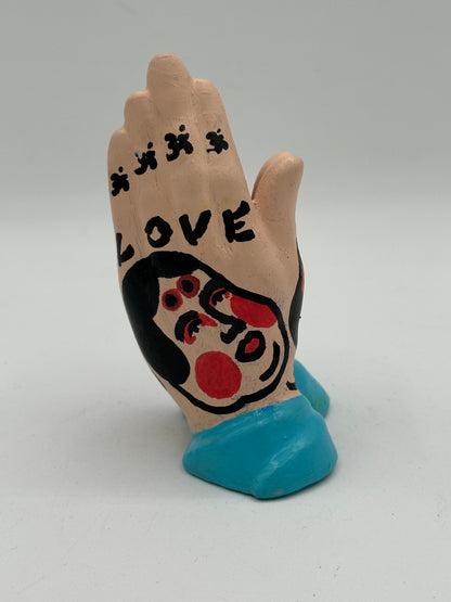 Praying hands (blue)