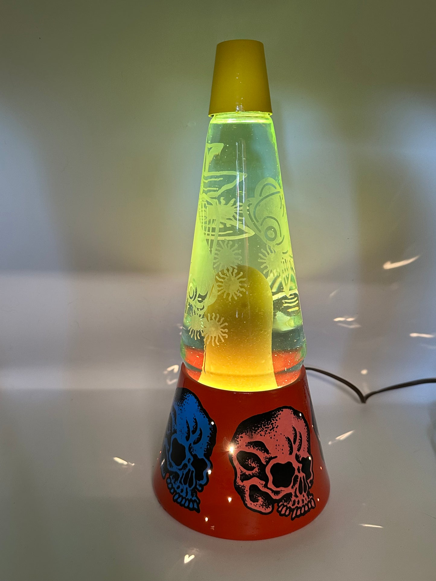 1970s Hand Painted Lava Lamp