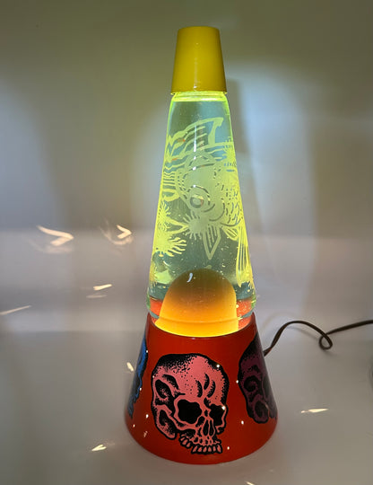1970s Hand Painted Lava Lamp