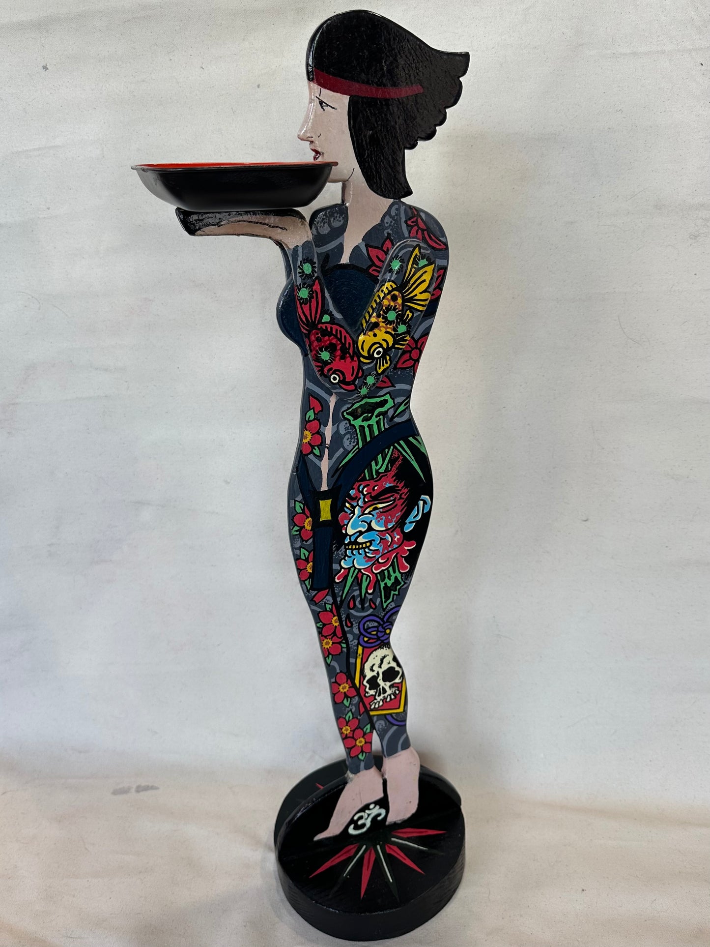 Wooden Figure With Tray (Double Sided)