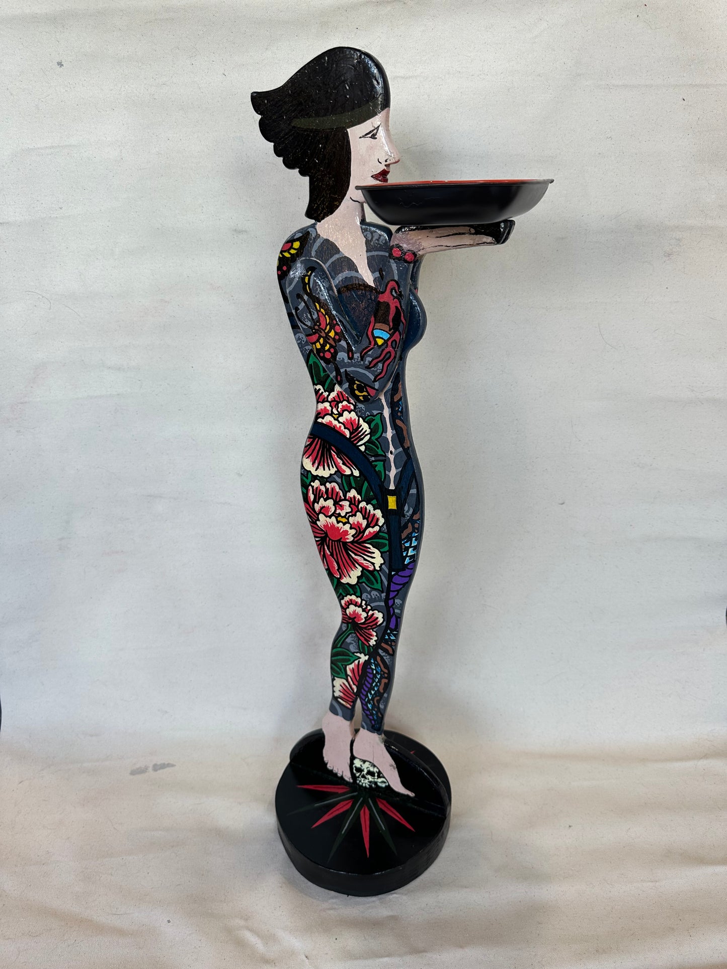 Wooden Figure With Tray (Double Sided)