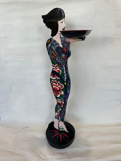 Wooden Figure With Tray (Double Sided)