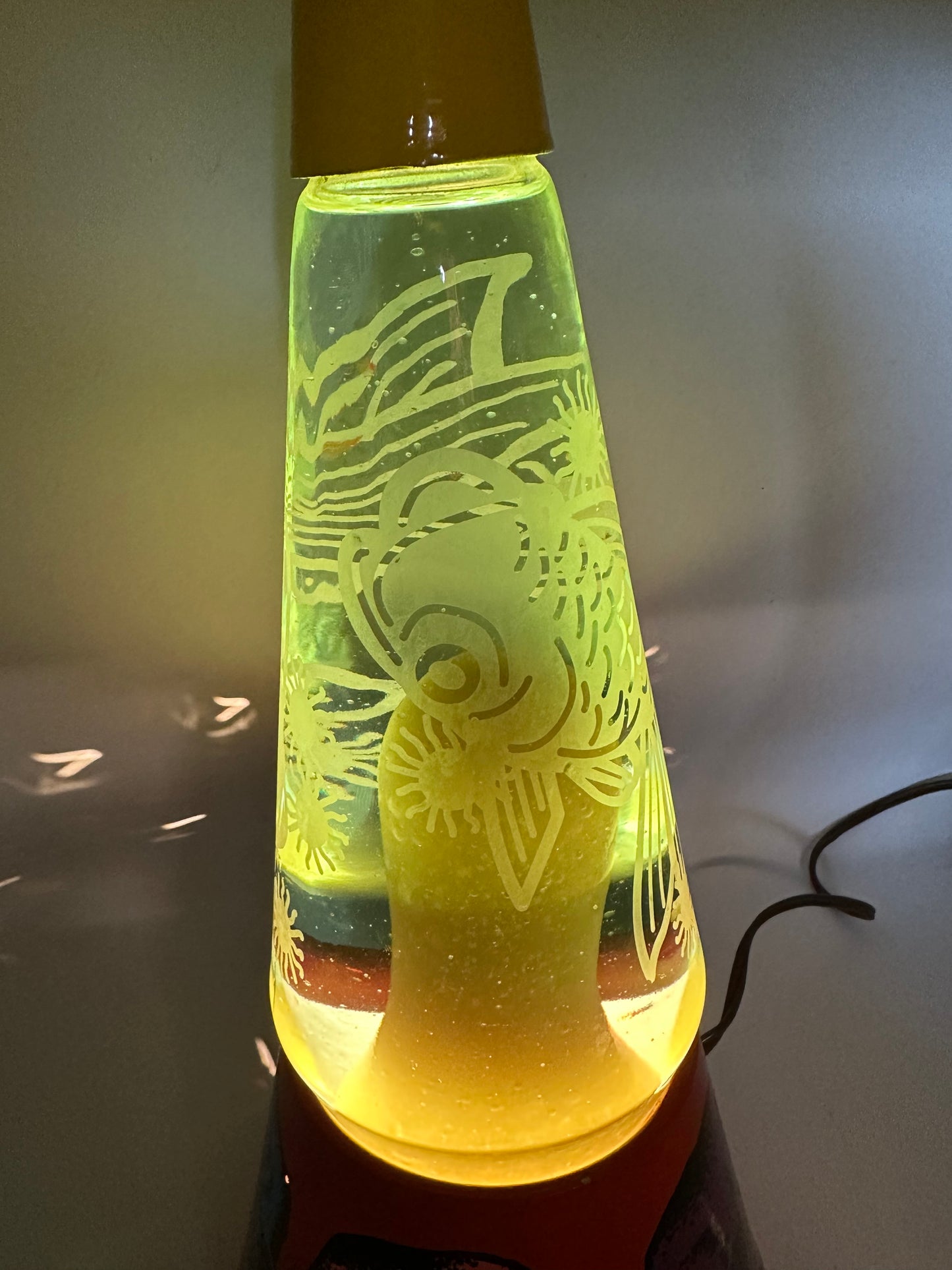 1970s Hand Painted Lava Lamp