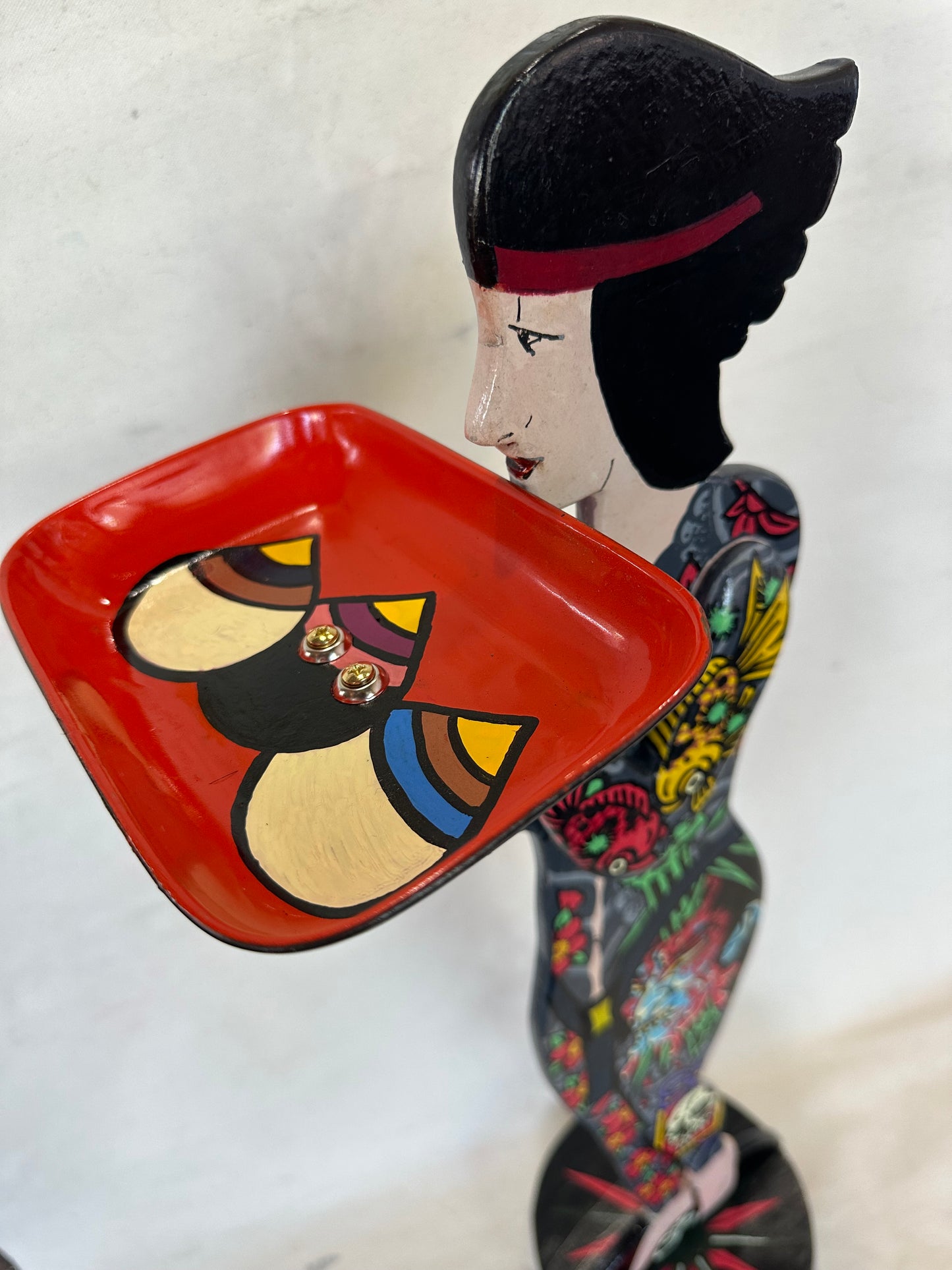 Wooden Figure With Tray (Double Sided)