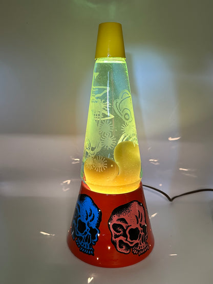 1970s Hand Painted Lava Lamp