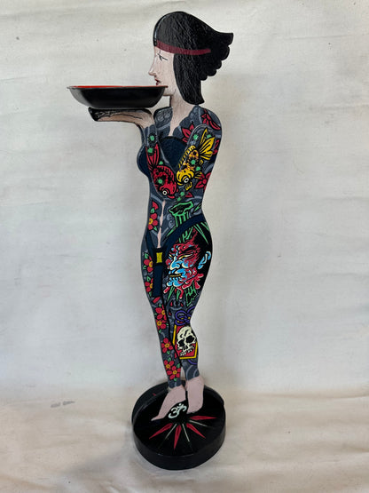 Wooden Figure With Tray (Double Sided)