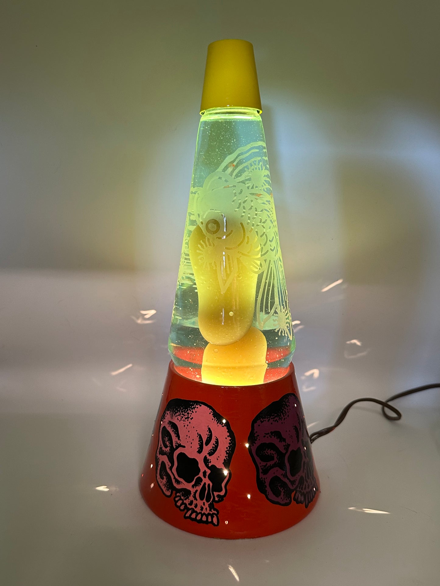 1970s Hand Painted Lava Lamp